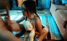 Real party amateur teens giving blowjob