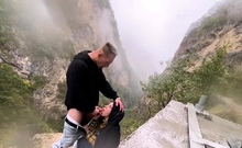 fucking outdoor in the mountain with a tiktok model